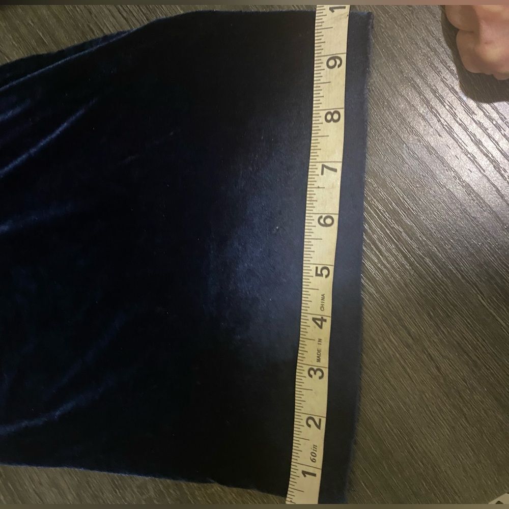 Velvet Navy Blue Pull‎ On Pants Relaxed Fit Wide Leg Size 22-24 Chic Lounge Even - Picture 9 of 10